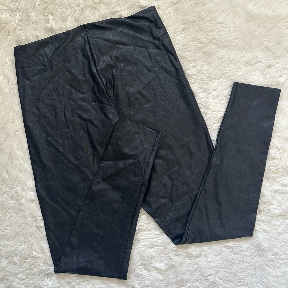 Commando Leggings Perfect Control Faux Leather Smoothing Black XL NWT New - Picture 3 of 12